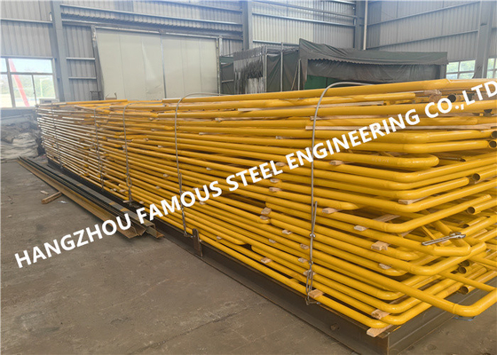 चीन पेंट Q235b स्टील स्ट्रक्चरल हैंडल बाड़ निर्माण परिवेशी प्रणाली आपूर्तिकर्ता