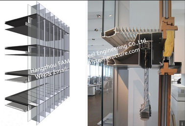चीन डबल ग्लास वॉल वेंटिलेटेड मुखौटा कार्यालय भवन ग्लास परदा दीवार छड़ी निर्मित प्रणाली आपूर्तिकर्ता