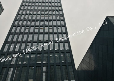 चीन डबल सिल्वर लो ई कोटिंग वाली फिल्म ग्लेज़्ड स्टिक बिल्ट सिस्टम ग्लास फैकेडे परदा वॉल ऑफिस बिल्डिंग आपूर्तिकर्ता