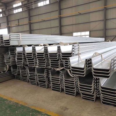चीन स्टील शीट ढेर यू प्रकार SY295 / SY390 शीट ढेर 6m 9m 12m अनुकूलित लंबाई: आपूर्तिकर्ता