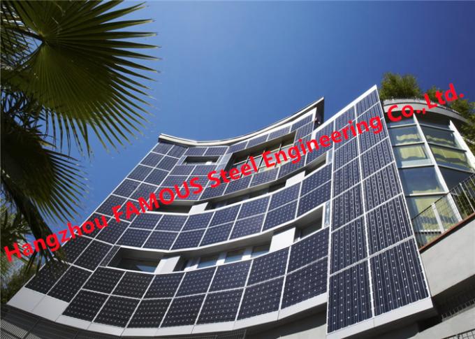सौर ऊर्जा संचालित BIPV ग्लास परदा दीवार भवन एकीकृत फोटोवोल्टिक मॉड्यूल सिस्टम 0